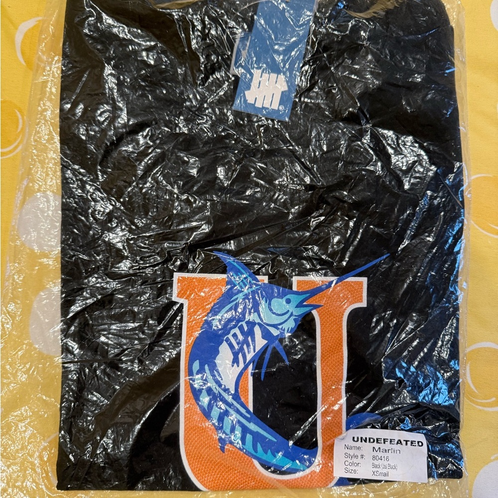 Undefeated Black Graphic Tee Marlin shirt XS